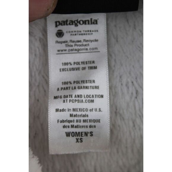 Patagonia Re-Tool Snap-T Fleece Classic Fleece Pullover White Fall XS Womens - Picture 8 of 8